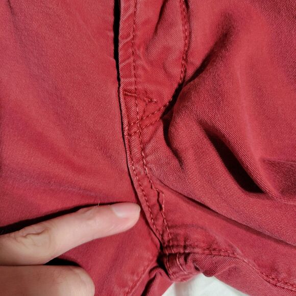 ROCKSTAR RSM201PFD Red Button Fly Straight Leg Mid Rise Denim Jeans SIZE 36 - Picture 6 of 14